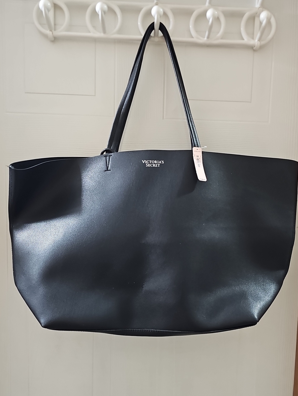 Victoria's Secret Black Leather-Look Tote